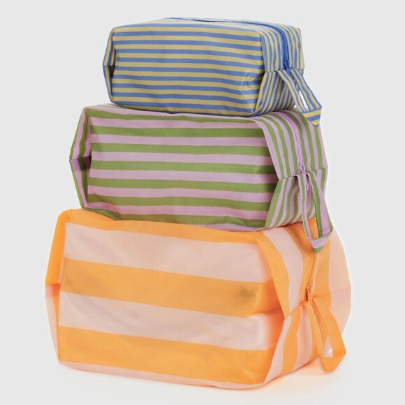 NWT Baggu 3D Zip Set - Hotel Stripes - Picture 1 of 9